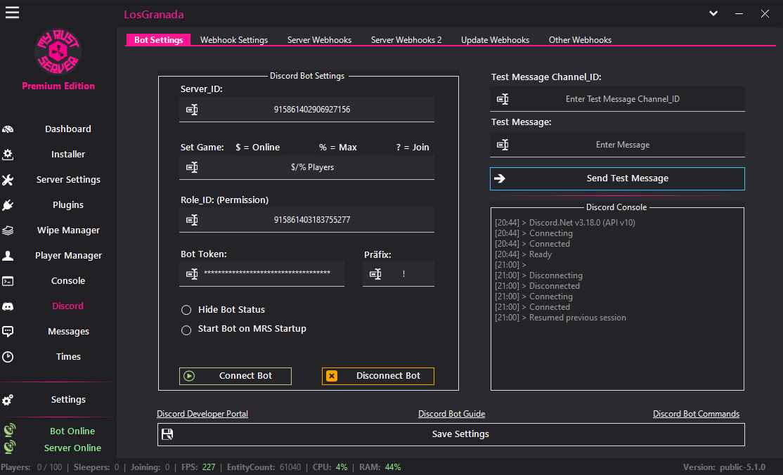 Discord — MyRustServer feature screenshot