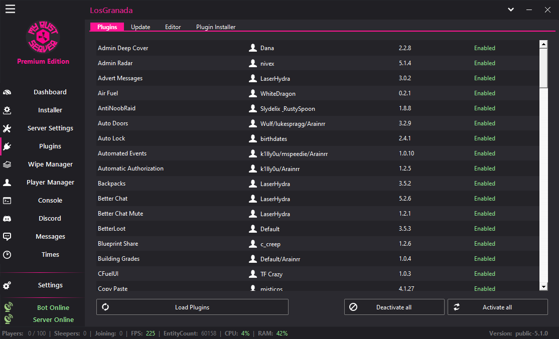 Plugins — MyRustServer feature screenshot