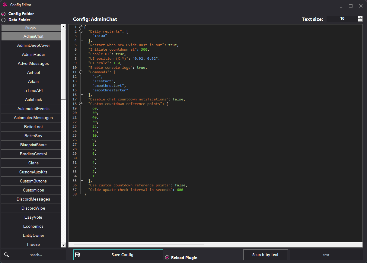 MyRustServer screenshot 13 – Rust server manager for Windows