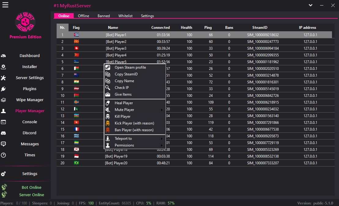 MyRustServer screenshot 19 – Rust server manager for Windows