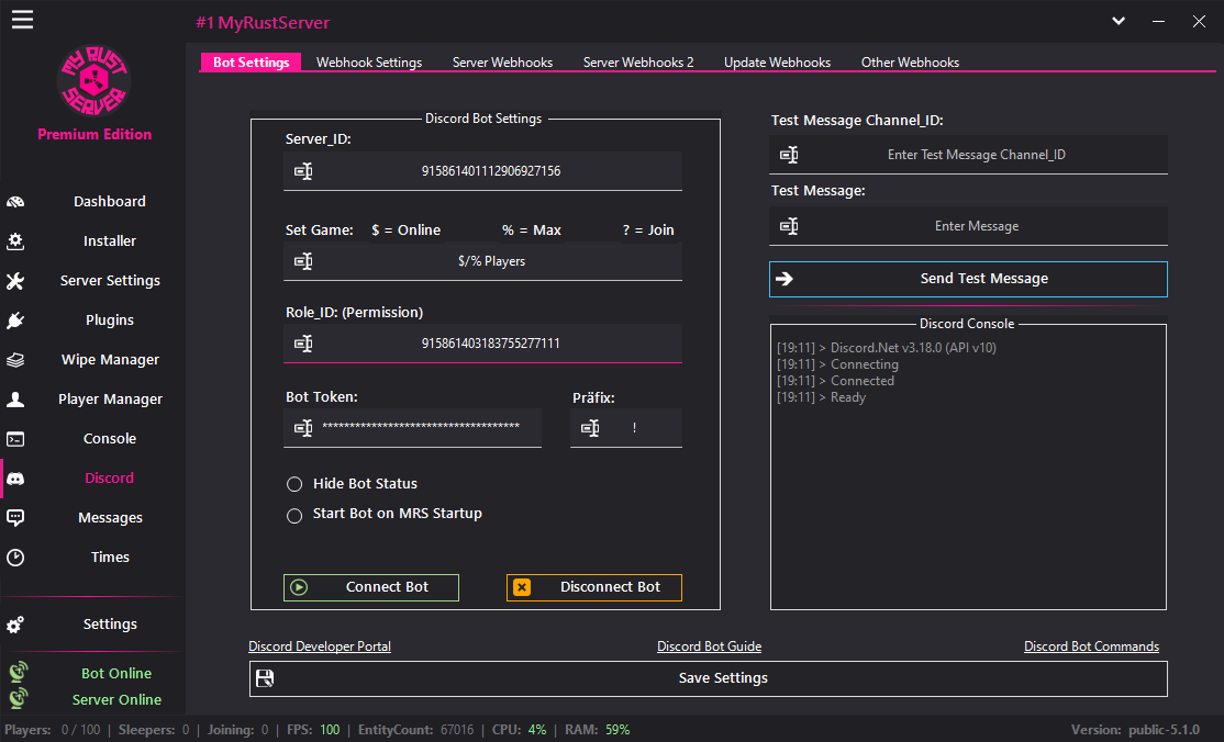 MyRustServer screenshot 26 – Rust server manager for Windows