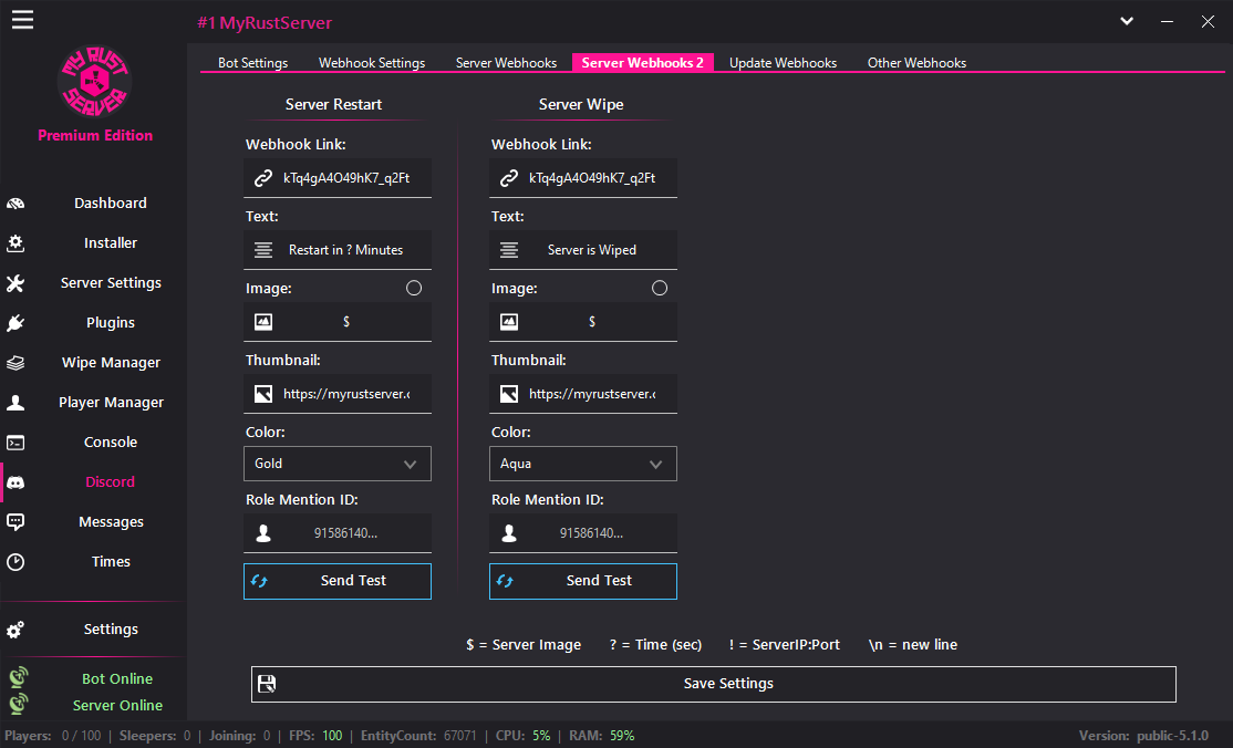 MyRustServer screenshot 29 – Rust server manager for Windows