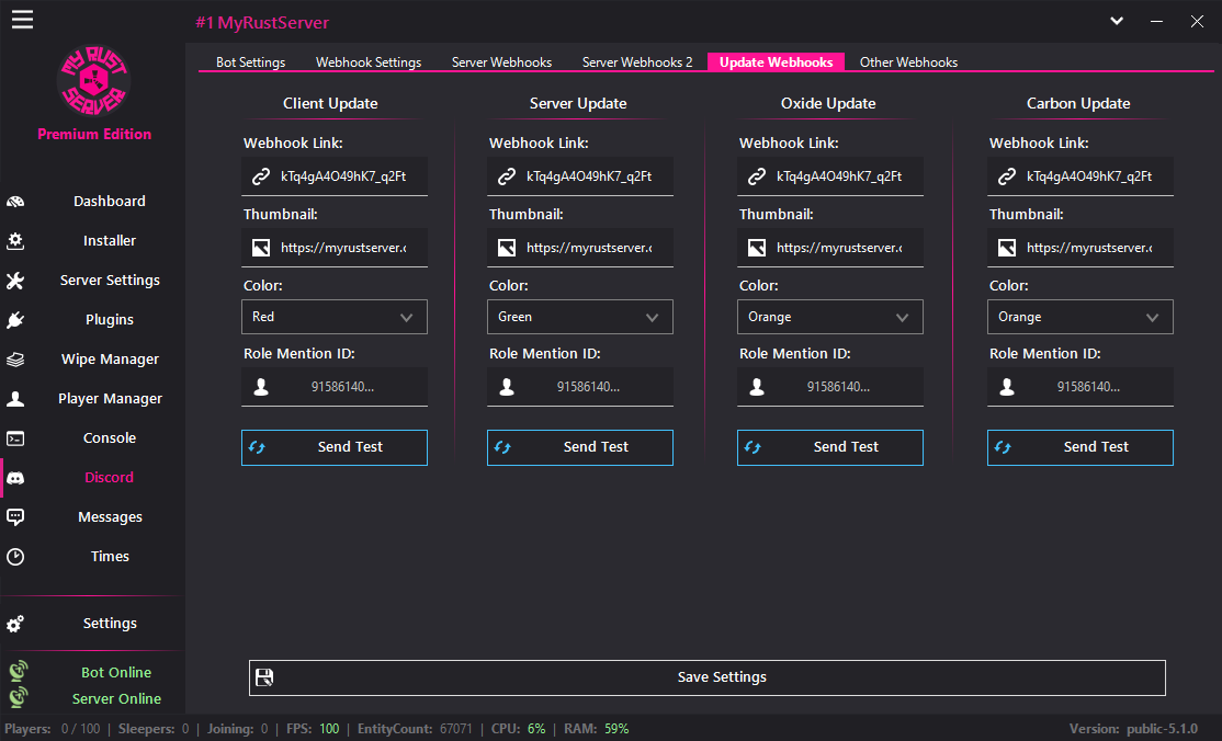 MyRustServer screenshot 30 – Rust server manager for Windows