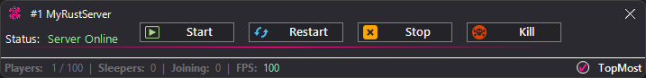 MyRustServer screenshot 43 – Rust server manager for Windows