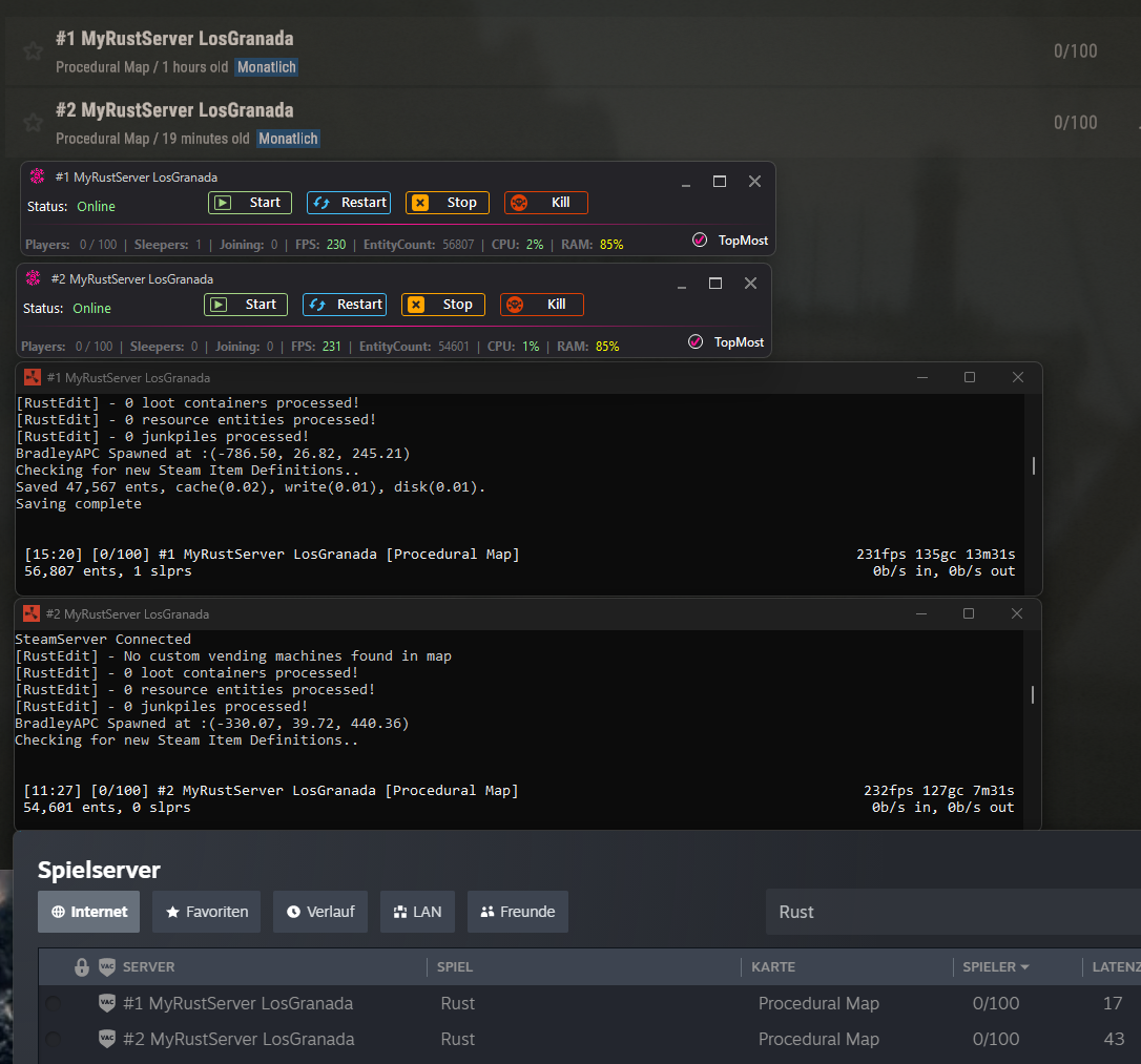 MyRustServer screenshot 51 – Rust server manager for Windows